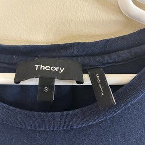 Theory Navy Blue Fitted T-shirt